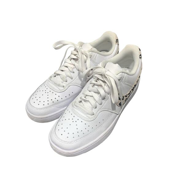 Nike Court Vision Lo Womens Sneakers Size 8 White DD9665-100 Animal Print - Picture 1 of 8